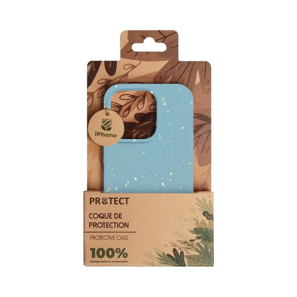 Biodegradovateľné bambusové puzdro PROTECT pre Apple iPhone 14 Blue 