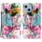 Puzdro na iPhone 15 Watercolor Elephant Strap Case