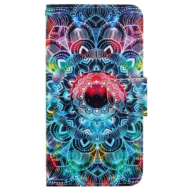 Puzdro iPhone 15 Colored Mandala s remienkom