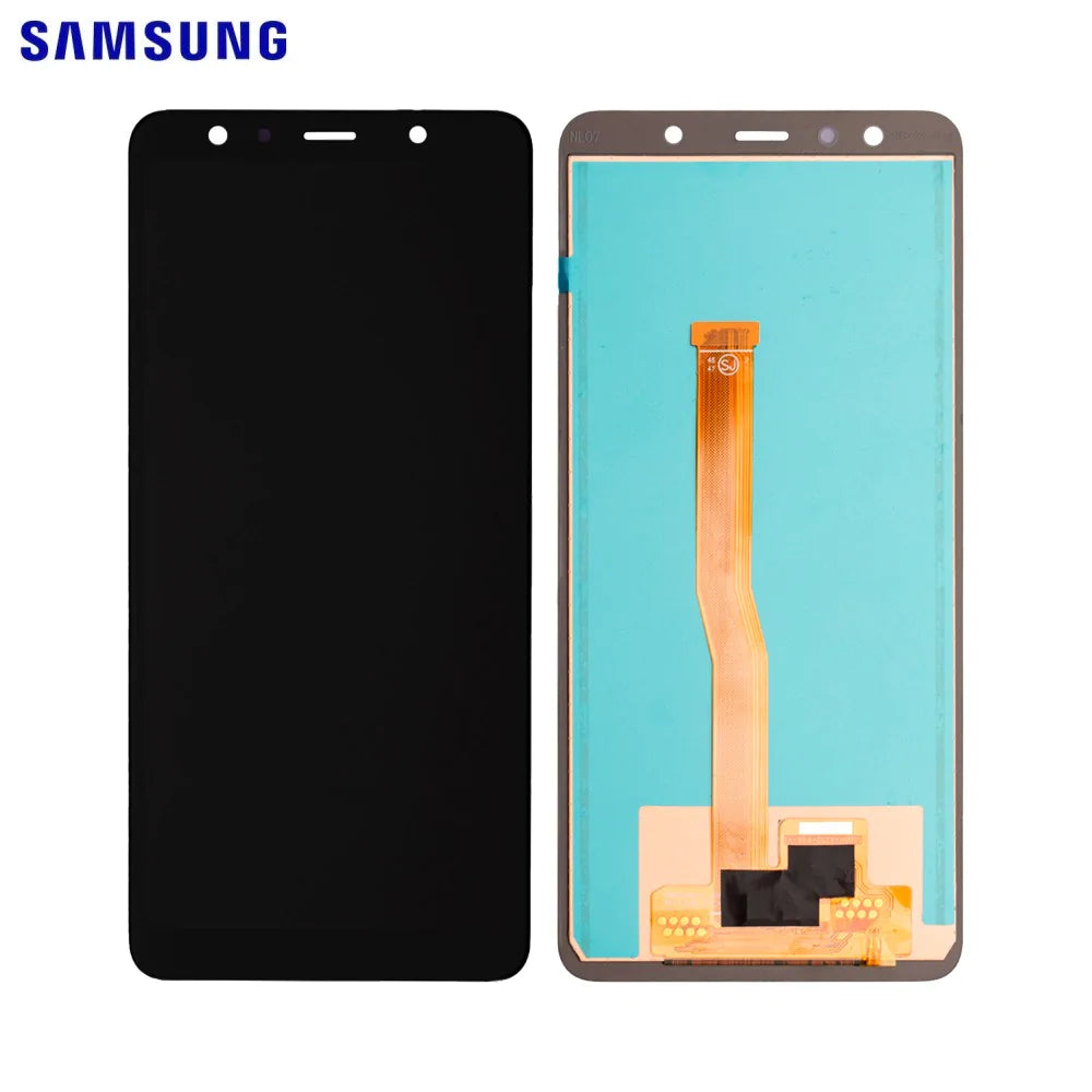 Originálny displej a dotykový displej Samsung Galaxy A7 2018 A750 GH96-12078A Black Service Pack