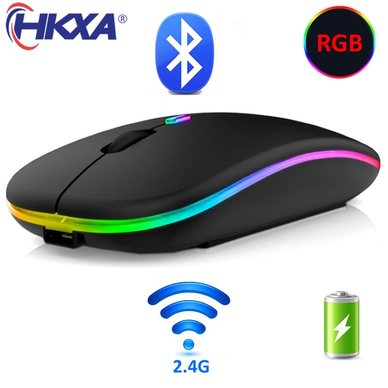 Bezdrôtová myš RGB Bluetooth počítačová myš